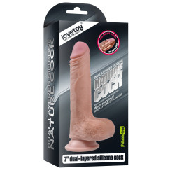 LoveToy Nature Cock Gode réaliste DUAL Silicone 13 x 3.5 cm Chair